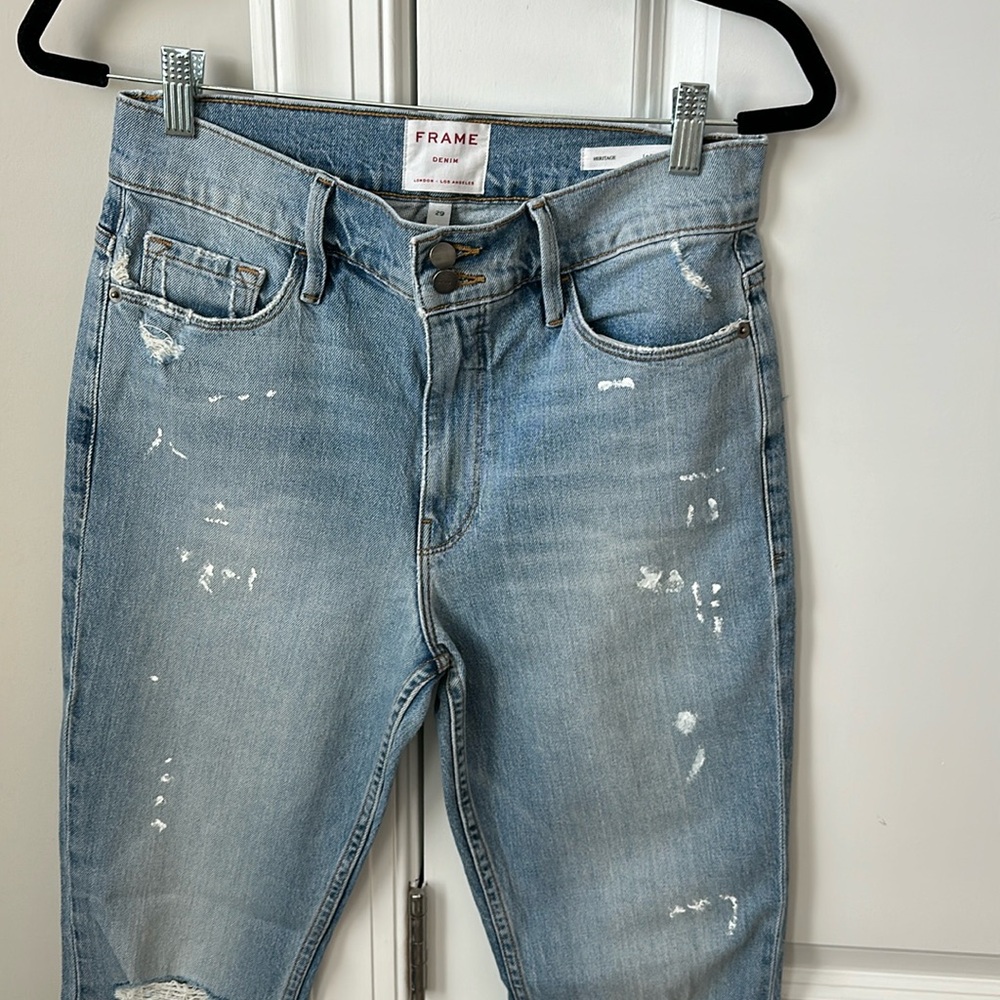 Frame Le Sylvia Kick Boot. Paint splatter. Size 29